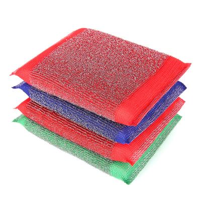 China Sustainable Cleaning Tool Stainless Steel Sponge Soap Pad Scrubber for sale