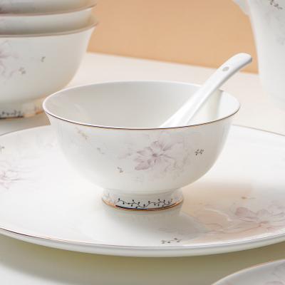 China Viable High Quality Porcelain Dinnerware Set Country Roses Bone China Dinnerware Sets for sale