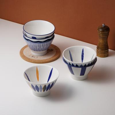 China New Design Sustainable Wholesale Japanese Ramen Bowl Japanese Bowl Set Japanese Ceramic Bowl Set for sale