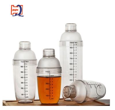 China 350ml 550ml 750ml Viable Cocktail Shakers Plastic Cocktail Shaker Guangdong, China for sale