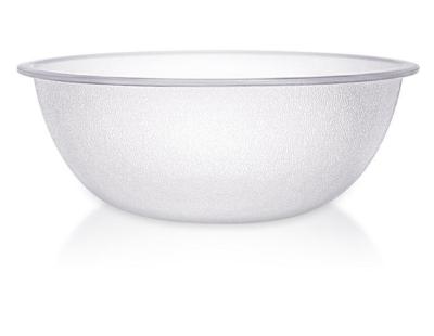 China Stocked 2021 26cm and 30cm plastic PC material transparent bowls fruit salad bowl for sale