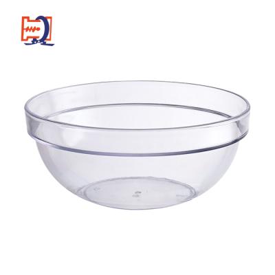 China OEM Big Size Plastic Transparent Clear Plastic Mixing Bowl Stocked Bowl For Salad Or Food for sale