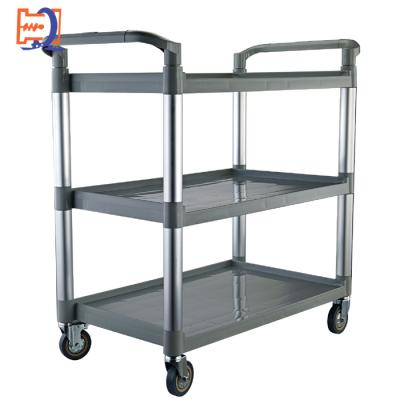 China Restaurant kitchen hotel and hospital trolley commercial cleaning cart 90 degree legs 5 bins for sale