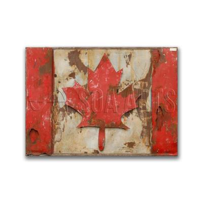 China Canada Flag Original Rustic Modern Wall Art Recycle Home Decor for sale