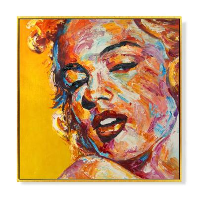 China Marilyn Monroe Einstein Famous People Original Modern Fine Art Palette Knife Oil Painting for sale