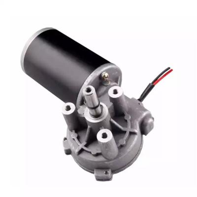 China Totally Enclosed High Torque DC Worm Gear Motor With Gear Reduction 24V 95W DC Motor 12V 120 RPM for sale