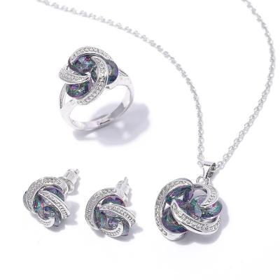 China TRENDY Crystal cubic zirconia necklace Wholesale Silver Women's - Sparkle With Elegance Crystal Cubic Zirconia Necklace for sale