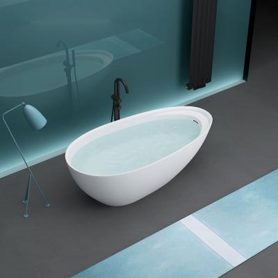 China Good Quality Matt White Freestanding Solid Surface Freestanding Tub for sale