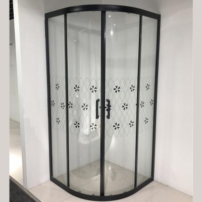 China Traditional Shower Enclosure Transparent Tempered Glass With Design Sliding Door for sale