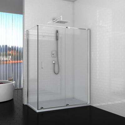 China 8mm Tempered Glass Sliding Door Contemporary Chromed Aluminum Shower Enclosure for sale