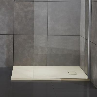 China Modern Beige Artificial Resin Shower Base Shower Tray for sale