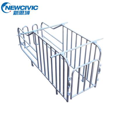 China Pig Sow Pregnant Double Door Bed Galvanized Pig Crates Pen Stall Sow Equipment For Farrowing Sale for sale