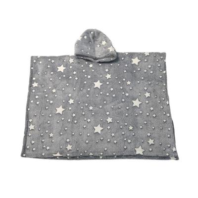 China OEM Kids Breathable Custom Girls Boys Thick Flannel Star Profile Sleepwear Pajamas Glow In The Dark Bathrobe for sale