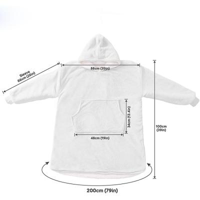 China PORTABLE China Factory Customized Oversized Hooded Wearable Sweatshirt Glow in Dark Blanket for Kids for sale