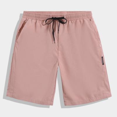 China Custom OEM ODM Anti-wrinkle Sports Casual Men's Drawstring Shorts Solid Color Shorts for sale