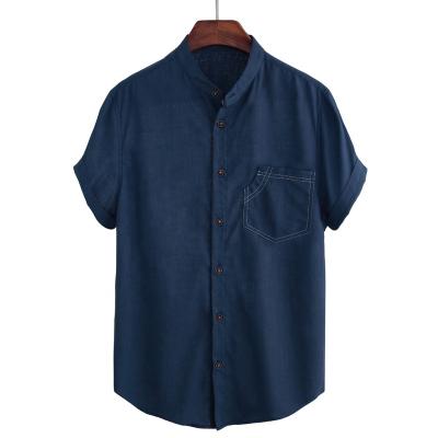 China Pocket Chest Collar Button Creation Anti-pilling Workers Casual Short Sleeve 100% Shirt New Original Design Cotton for sale