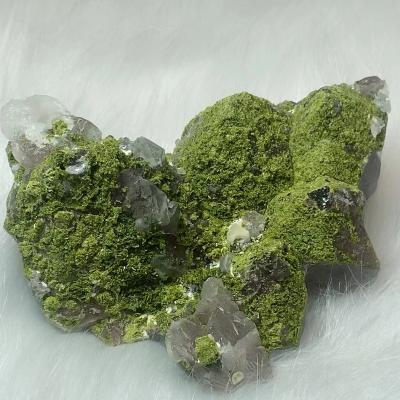 China China Wholesale Rough Natural Epidote Crystal Group Super Seven Symbiont Rock Mineral Specimen for sale