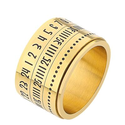 China Great CLASSIC Gold Design For Women Rings Jewelry Titanium Steel Rings Luxury Delicate Alphabet Rings for sale