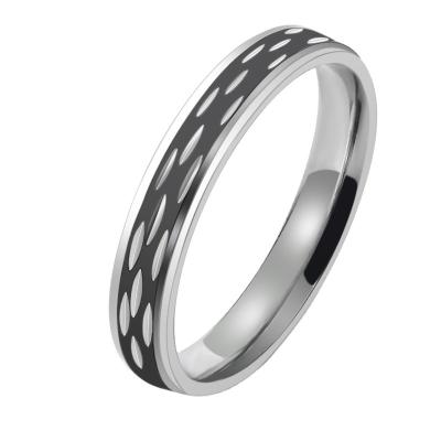 China TRENDY Korean Fashion Titanium Ring Stainless Steel Couples Ring Steel Smooth Drip Jewelry for sale