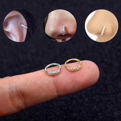 China 2022 Fashionable High Quality Jewelry Body Jewelry Circle Nose Rings 18k Gold Plated Piercing Jewelry Nose Circle Ring Body Pierce Women Septum Ring for sale