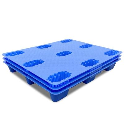 China Nine-leg Single-Sided Single-Sided Blow-Molded Tray 1200 * 1000 Forklift Plastic Plate Warehouse Base Plate Plastic Card Plate for sale