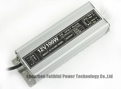 Κίνα Χαμηλός κυματισμών αδιάβροχος 12V 24V των σταθερών τάσης οδηγήσεων ΣΥΝΕΧΟΎΣ 100W οδηγός 100Watt IP67 για το υπαίθριο σημάδι προς πώληση