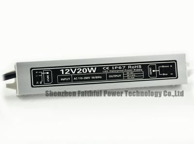 China Slim 12V 24V 20W Waterproof LED Power Supply IP67 Oudtoor Using for sale