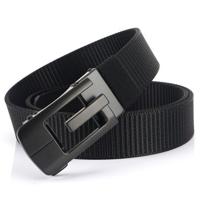 China Durable Durable Auto Belt Man Wear Outdoor Without Tooth Buckle Nylon Canvas Belts for sale