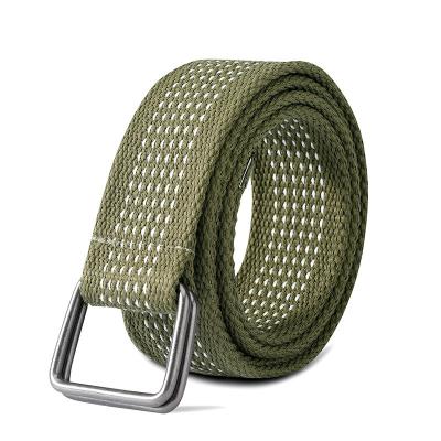 China 2021 new fashion style men's fabric casual belt plain weave polyester high quality belt for jeans pants shorts for sale