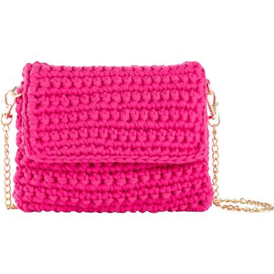 China Fashion Ladies Chunky Crochet Bag Cross - Eye-Catching Body Wrist Bag Beach Time Handwoven Bag for sale