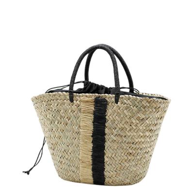 China Handwoven Beach Tote Tassel Bag Fashion Summer Sale Multifunctional Hot Large Bucket Handbag Basket for sale