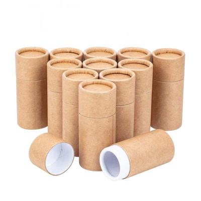 China Recycled Materials Cardboard Gift Packing Box Kraft Paper Cylinder Candle Cylinder Candle Boxes for sale