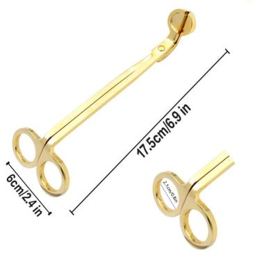 China Logo Wick Scissors Candle Stainless Steel Gold Wick Trimmer Set Customized Universal Fit for sale