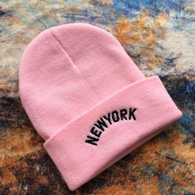 China JOINT Promotional Wholesale Unisex Acrylic Knitted Custom Logo Beanie Winter Hat for sale