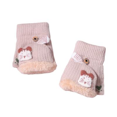 China Half Heat Finger Glove Winter Knit Touch Screen Warm Stretch Mittens Fingerless Glove for sale