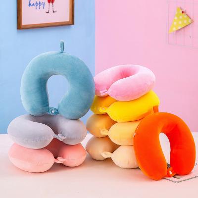 China Custom Wholesale Anti-pilling Logo U Shape Soft Memory Foam Travel Neck Pillow for sale