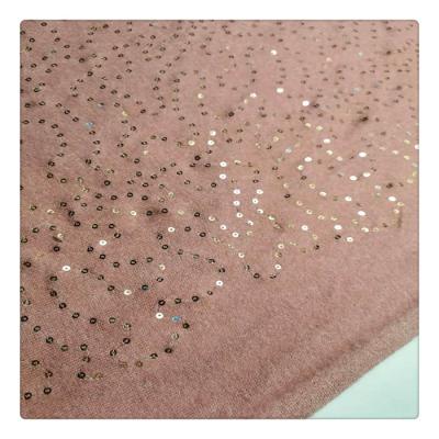 China Stretch Customized Knitted Polyester Fabric Sports Knitting Fabrics And Clothes Pink Sweater Fabric for sale