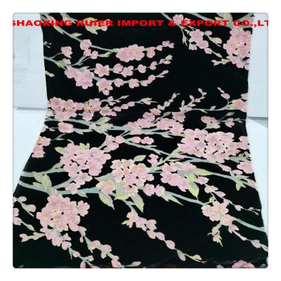 China 2021 new arrivals viable french terry fabric print fancy fabrics burnout velet fabrics for apparel for sale