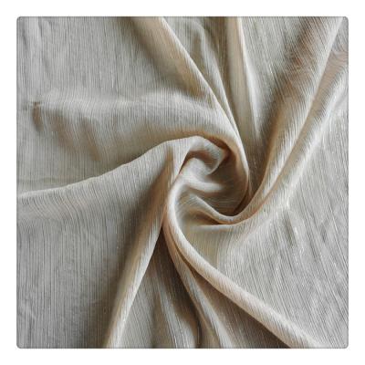 China Viable hot sale foil chiffon fabrics polyester crepe chiffon metallic lurex fabric for dress for sale