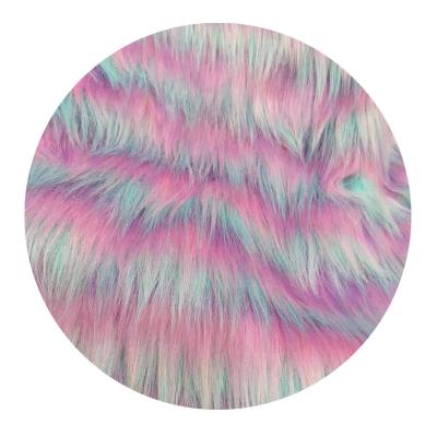 China Artificial Dye Bond Faux Fur Fabric Long Luxury Custom Wholesale High Quality Pure Faux Pile Fur for sale