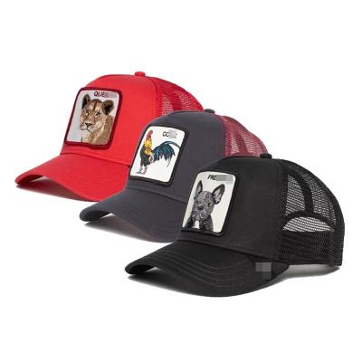 China COMMON Wholesale Best seller high quality adjustable deportivas custom logo embroidered dad cap foam mesh trucker animal hat gorras for sale