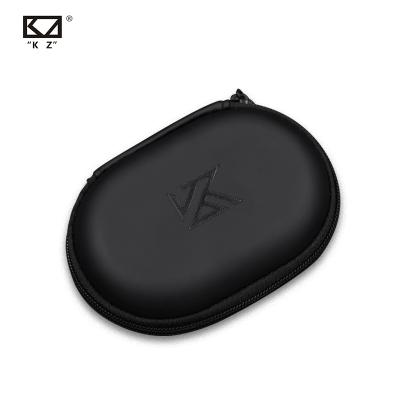 China Portable Waterproof PU Shockproof Dustproof Zipper Black KZ Plug Earphone Storage Box Suitable For Original Headphones for sale