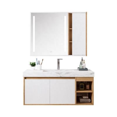 China (Other) Adjustable Wall Mounted Wooden Washroom Cabinets Hotel Bathroom Cabinet for sale