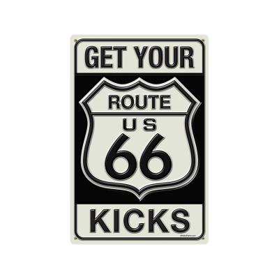 China Novertly Europe Metal Sign Plaque Route 66 Profession Customized Tin Sign for sale