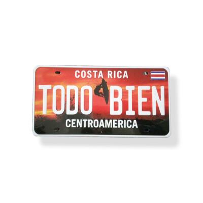 China Aluminum Sign Embossed Decorative License Plate For COSTA RICA 30.5cm*15.5cm for sale