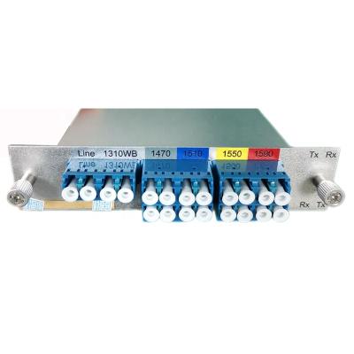 China Passive cdwm optical splitter demux telecom FTTH fiber multiplexer module with 1310 wide band isolation 30dB for sale