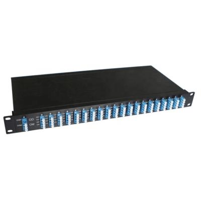 China 50Ghz Telecom 92 Channel Passive Dwdm Mux Demux Module 1U Chassis Rack Mount for sale