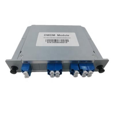 China Passive FTTX fiber 10ch dwdm mux demux module splitter with LC adapter for sale