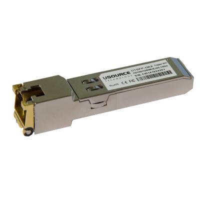 China FTTH Transceiver 1.25G Fiber Optic Module 1G Copper SFP RJ45 1000BASE-T Distance Up To 100M for sale