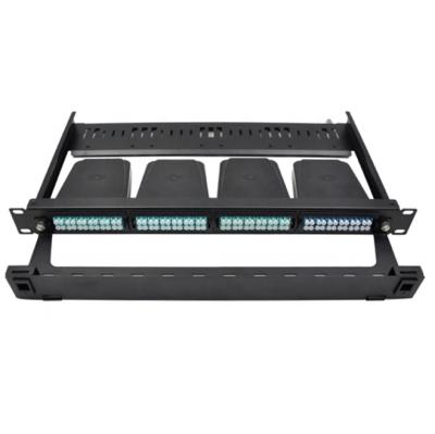 China FTTX 1U MPO High Density 96 Core Distribution Sight Fiber Optic Patch Panel To LC ODF for sale